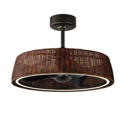 Maxim Lighting 61012RADBZ Tulum Dark Bronze Fandelier Ceiling Fan - White Background