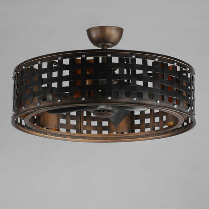 Maxim Lighting 61016BZGT Portcullis Fandelier - Installed View on Grey Background