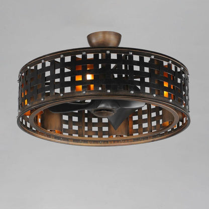 Maxim Lighting 61016BZGT Portcullis Fandelier - Illuminated Installed View