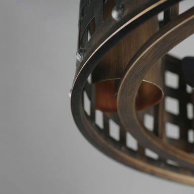 Maxim Lighting 61016BZGT Portcullis Fandelier - Close-Up Detail of Bronze Gilt Rim