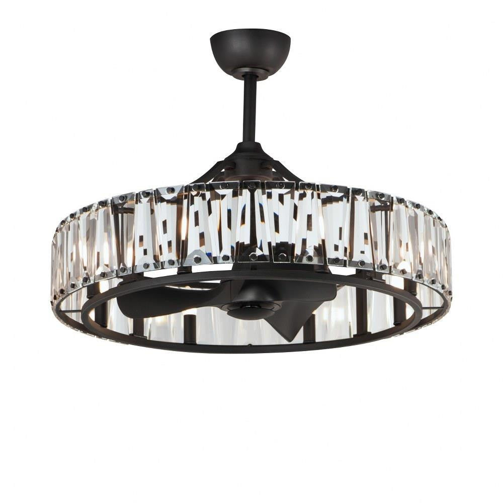 Maxim Lighting 61018GS Odeon Fandelier Front View with Crystal Glass Detail