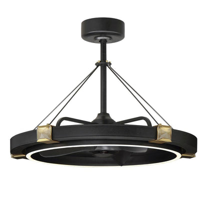 Maxim Lighting 61019BCBKGLD Jewel LED Fandelight in Black with Gold Crystal Accents - Main View on White Background