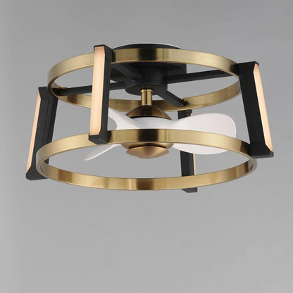 Maxim Lighting 61022WTBKNAB Darling Fandelier - Installed Ceiling Angle View