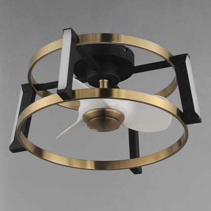 Maxim Lighting 61022WTBKNAB Darling Fandelier - Bottom Angle View Showing Fan Blades