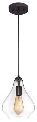 Westinghouse Lighting 6102600 Wes oil rubbed bronze mini pendant with clear glass