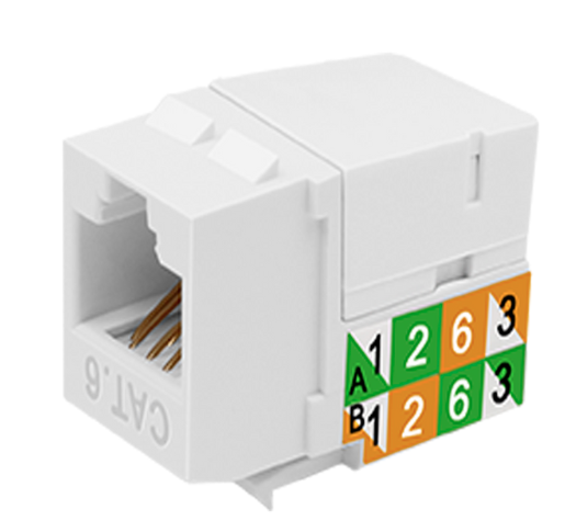 Enerlites 6104-W Audio/ Video Connectors CAT 6 Jacks, White