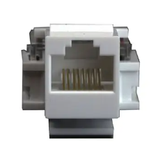 Enerlites 6106-W Phone Jack Insert Audio/ Video Connector, White