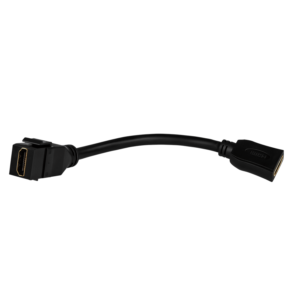 Enerlites 6108-BK HDMI Keystone Jack Pigtail Cable, Black