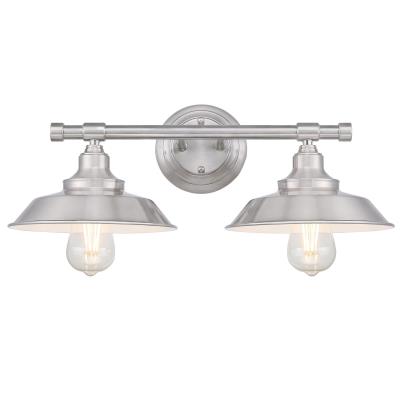 Westinghouse Lighting 6110300 Iron Hill 2 Light Brushed Nickel Wall Light