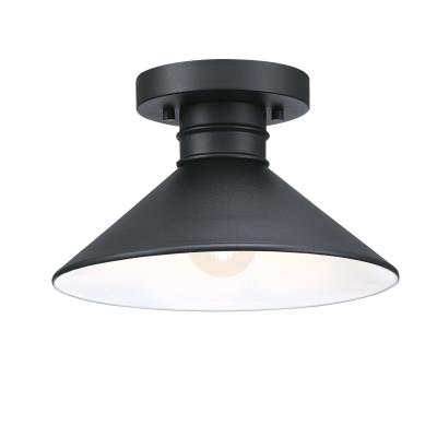 Westinghouse Lighting 6112900 Watts Creek 1 light textured black semi flush mount ceiling light