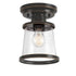 Westinghouse Lighting 6113000 Emma Jane amber bronze semi flush mount ceiling light