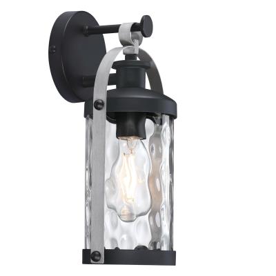 Westinghouse Lighting 6113400 Courtland Grove outdoor wall light in matte black and antique pewter