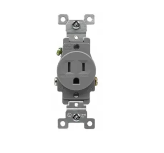 Enerlites 61150-TR-GY Commercial Grade 15A Tamper-Resistant Single ...