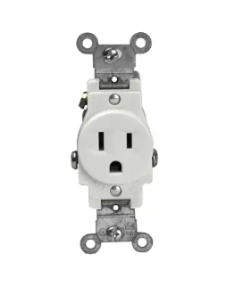 Enerlites 61150-TR-I Commercial Grade 15A Tamper-Resistant Single Receptacle, Ivory