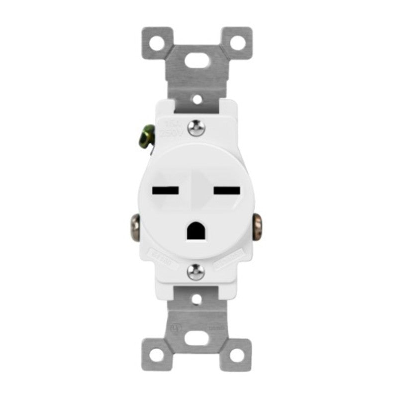Enerlites 61160-I Commercial Grade 15A Single Receptacle, Ivory
