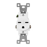 Enerlites 61160-W Commercial Grade 15A Single Receptacle 6-15R, White