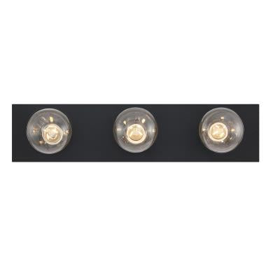Westinghouse Lighting 6117500 3 light matte black bath vanity wall light