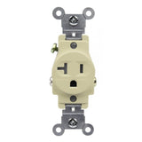 Enerlites 61200-TR-I Commercial Grade 20A Tamper Resistant Single Receptacle, Ivory