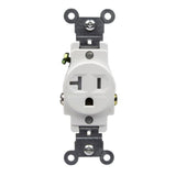 Enerlites 61200-TR-W Commercial Grade 20A Tamper Resistant Single Receptacle, White