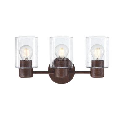 Westinghouse Lighting 6126500 Sylvestre 3 light walnut bath vanity wall light
