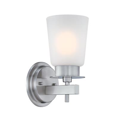 Westinghouse Lighting 6128900 Reynaldo brushed nickel wall sconce with frosted glass