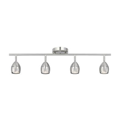 Westinghouse Lighting 6129500 Borgata 4 light brushed nickel track light