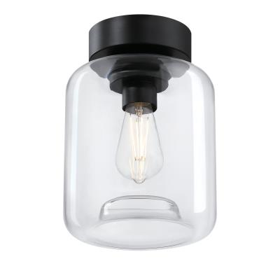 Westinghouse Lighting 6131200 Judd 1 Light 8 inch Matte Black Semi-Flush Mount Ceiling Light