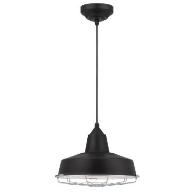 Westinghouse Lighting 6131800 Academy black LED pendant with chrome cage