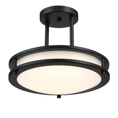 Westinghouse Lighting 6136700 Lauderdale 12 inch black LED semi-flush mount ceiling light