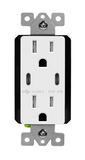 Enerlites 61501-2C5-W 15 Amp Duplex Outlet with 5A Dual USB-C Outlet Tamper-Resistant, White Finish