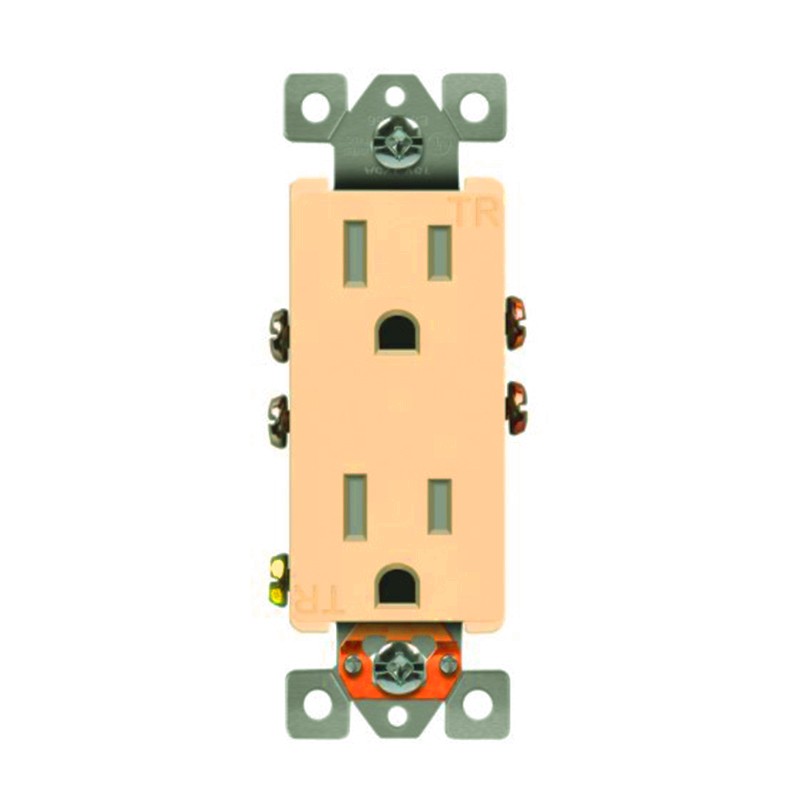 Enerlites 61501-TR-I Residential Grade Tamper Resistant 15A Duplex Receptacle, Ivory