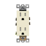 Enerlites 61501-TR-LA Residential Grade Tamper Resistant 15A Duplex Receptacle, Light Almond