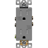 Enerlites 61501-TWR-GY Tamper & Weather Resistant 15A Duplex Receptacle, Black