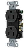 Enerlites 61540-TR-BK Commercial Grade 15A Tamper-Resistant Duplex Receptacle, 5-15R, Black