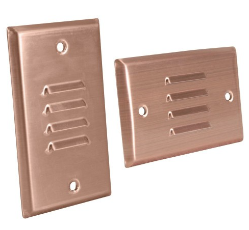 Orbit LISL-C-AL Led Indoor Step Light Vertical and Horizontal Wallplate for LISL, Almond Finish