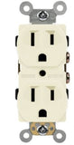 Enerlites 61580-LA Residential Grade 15A Self-grounding Duplex Receptacle, Light Almond Finish