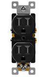 Enerlites 61580-TR-BK Residential Grade 15A Tamper-Resistant Duplex Receptacle, Black Finish