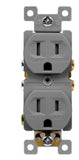 Enerlites 61580-TR-GY Residential Grade 15A Tamper-Resistant Duplex Receptacle, Grey Finish