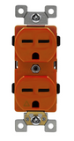 Enerlites 61610-O 15 Ampere Industrail Grade Islolated Ground Heavy Duty Duplex Receptacle, 5-15R, Orange Finish