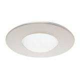 Elco Lighting EL996W Recessed Shower Trim With Round Drop Lens 4-inch - White