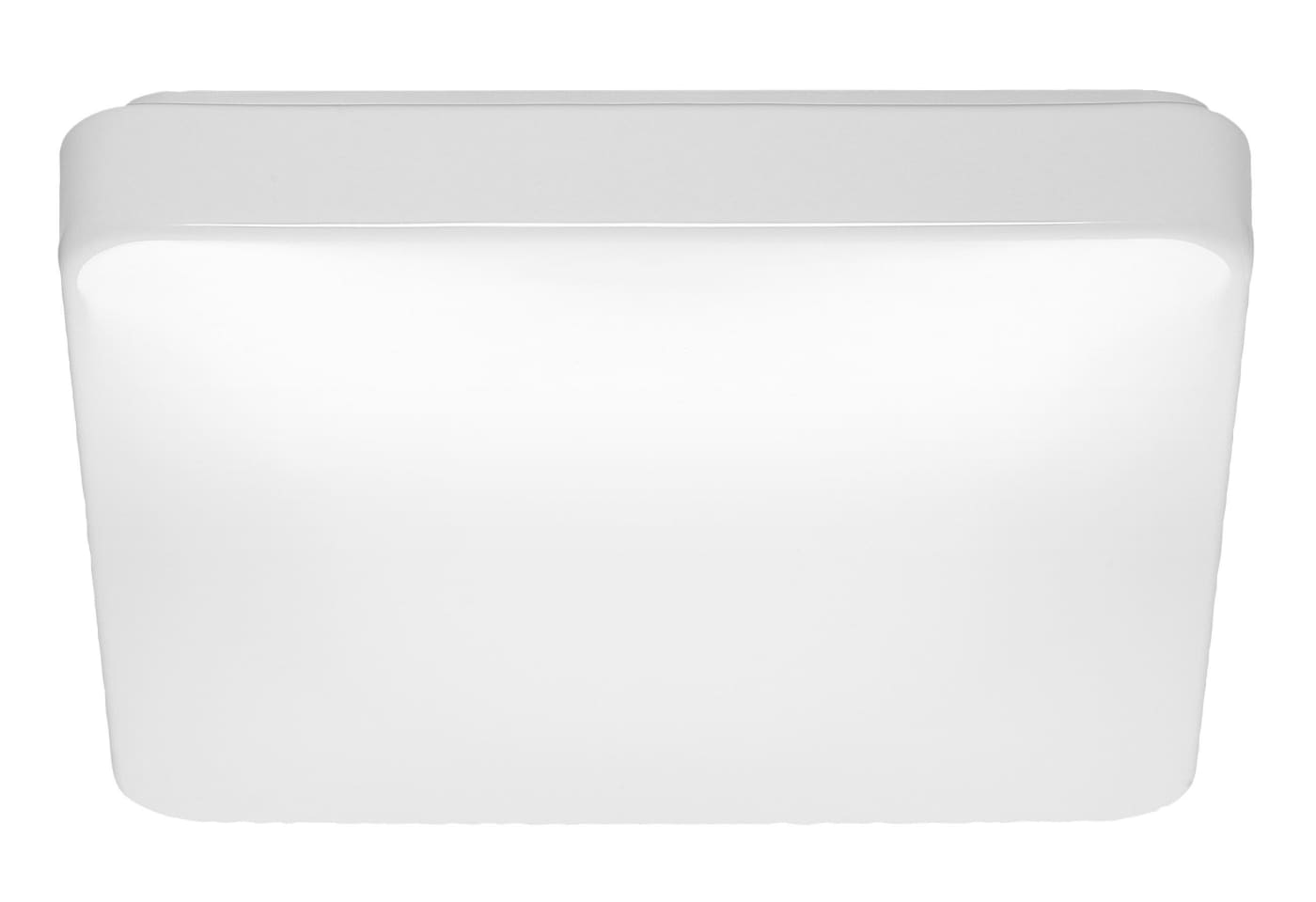 Nuvo 62-1217 14 inch Flush Mounted LED Fixture - CCT Selectable - Square White Acrylic with Sensor - Finish: White