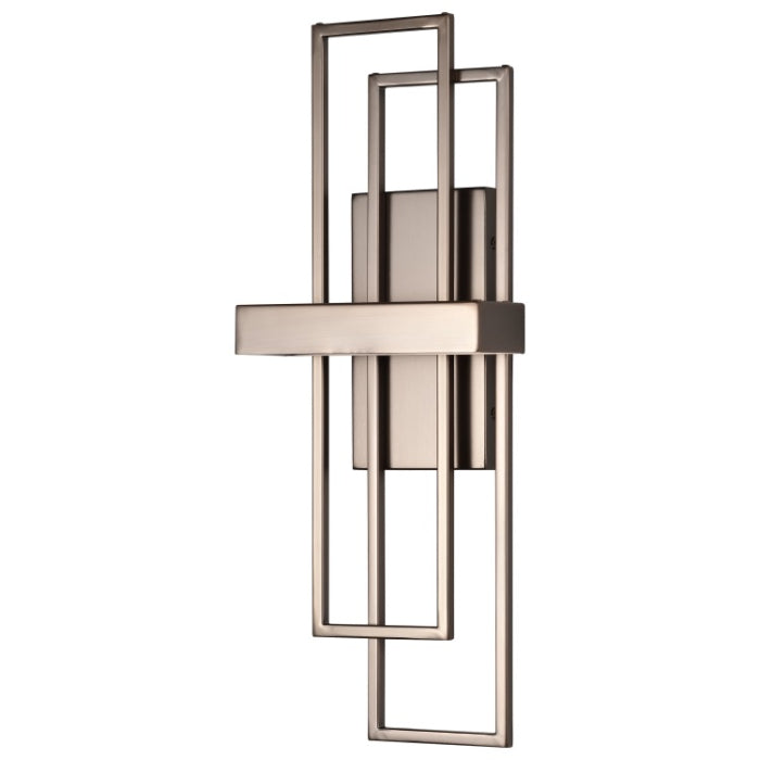 Nuvo 62-125 Frame LED Wall Sconce, Color Temperature 3000K, Voltage 120V - Hazel Bronze / Frosted Glass