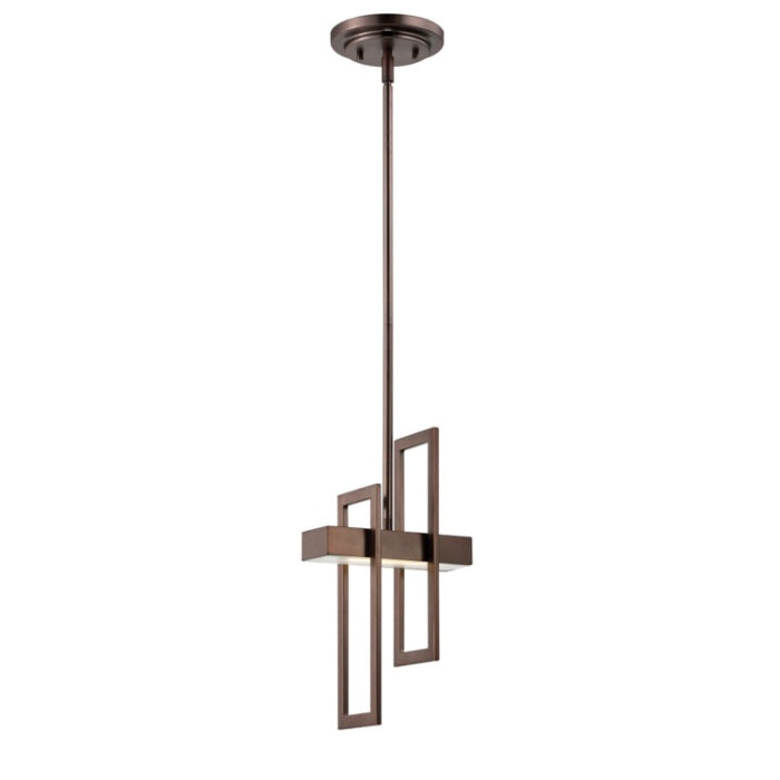 Nuvo 62-126 FRAME LED PENDANT, Wattage 10W, Color Temperature 3000K, Hazel Bronze, Voltage 120V