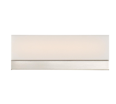 Nuvo 62-1327 Jackson - 12" LED Vanity with White Acrylic - Brushed Nickel Finish