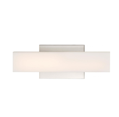 Nuvo 62-1330 Jess - 12" LED Vanity with White Acrylic - Brushed Nickel Finish