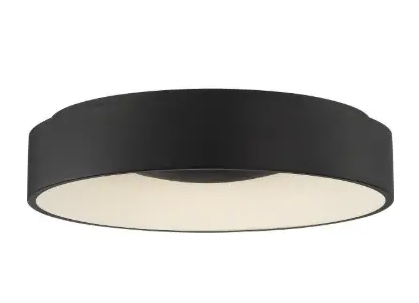 Nuvo 62-1454 24" LED Flush Mount Ceiling Light, Dimmable, Wattage 30W, Lumens 1700 lm, Color Temperature 3000K, Black