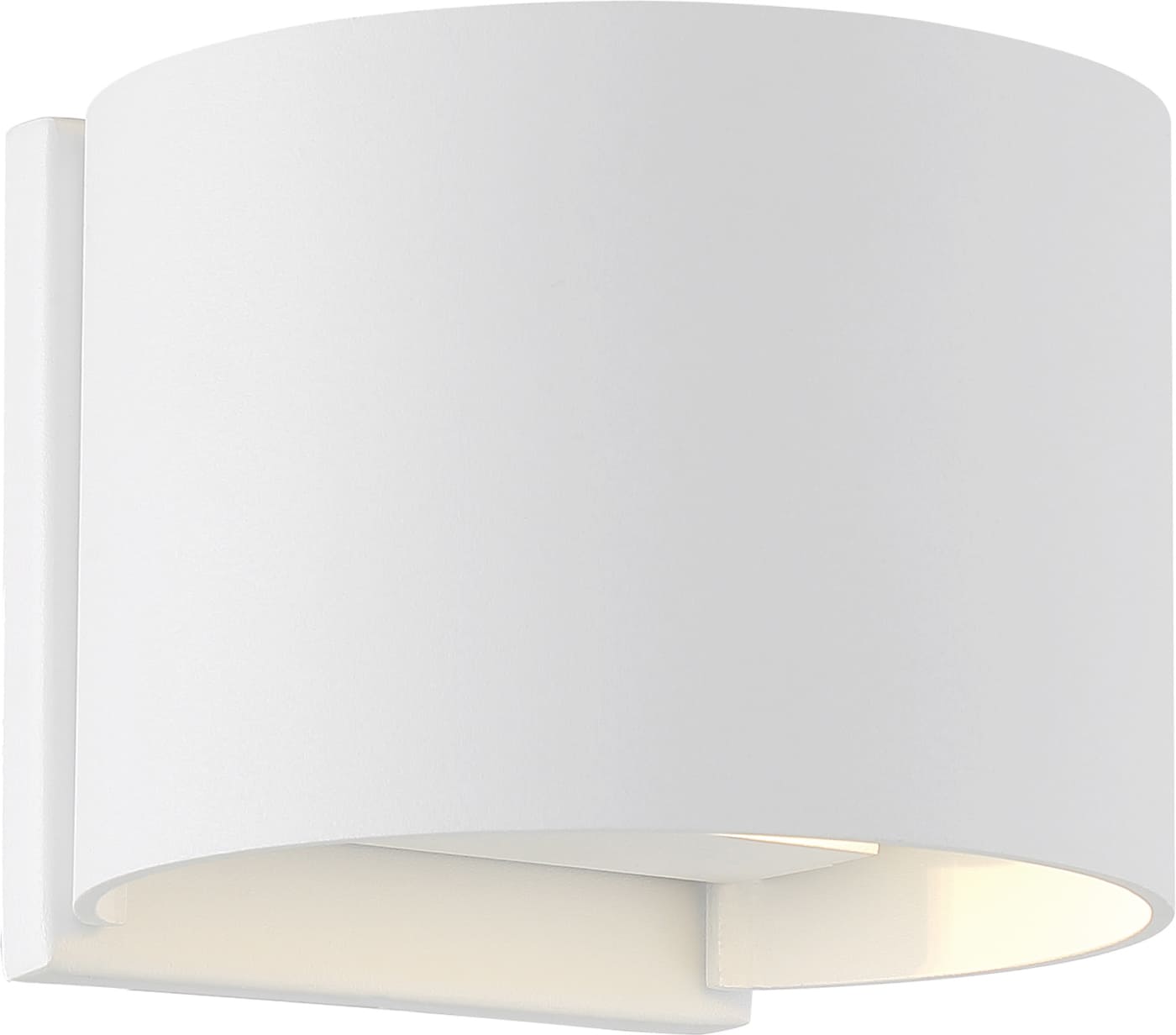 Nuvo 62-1465R1 Light Gate LED Round Wall Scone Wall Light - CCT: 3000K - Finish: White