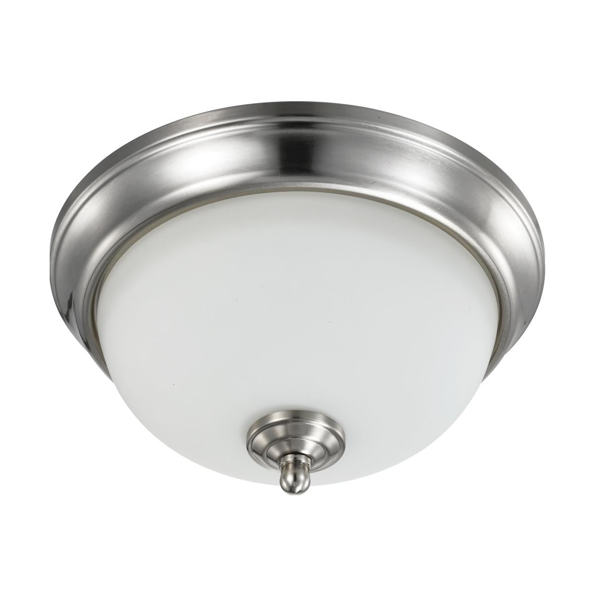 Nuvo 62-1562 19W 11" LED Flush Mount, Brushed Nickel, 3000K, Dimmable, Frosted Glass