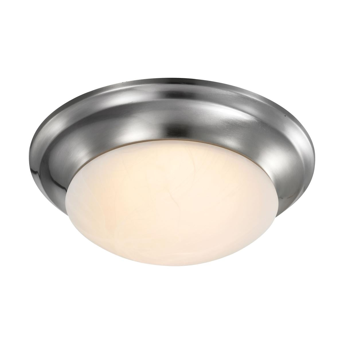 Nuvo 62-1563 19W 11" LED Twist & Lock Flush Mount, Brushed Nickel, 3000K, Dimmable, Frosted Glass