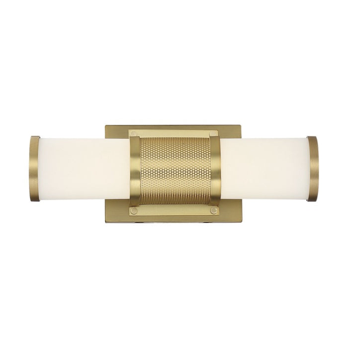 Nuvo 62-1601 Caper LED Vanity Fixture, 13IN, Color Temperature 3000K, Voltage 120V, Brushed Brass